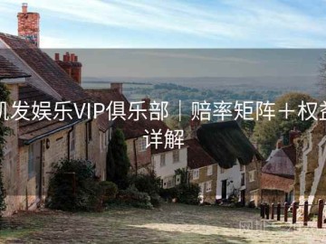 凯发娱乐VIP俱乐部｜赔率矩阵＋权益详解